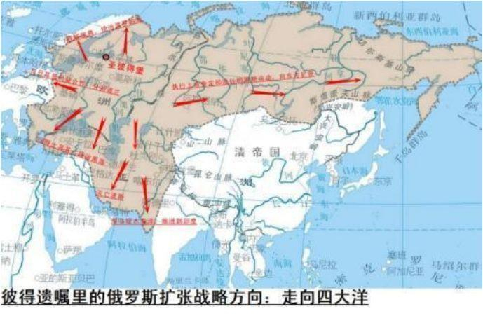 19世纪中期前沙俄主要战略在欧洲且对清朝多有顾忌故未大举进犯