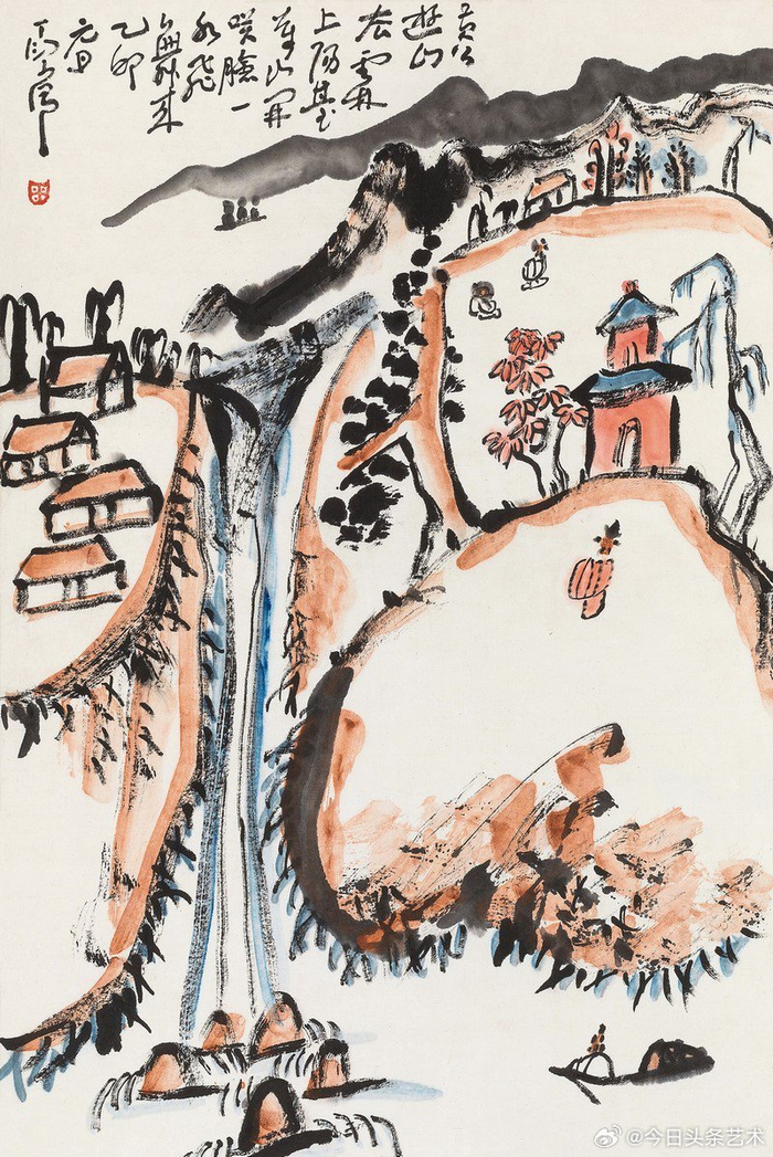 画家丁衍庸山水画