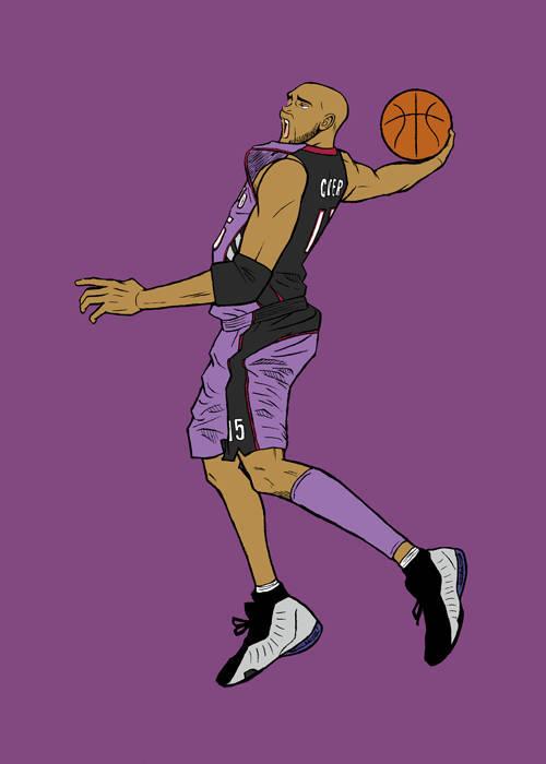 不一样的感觉,日系漫画风格nba球星插画!满满的回忆!