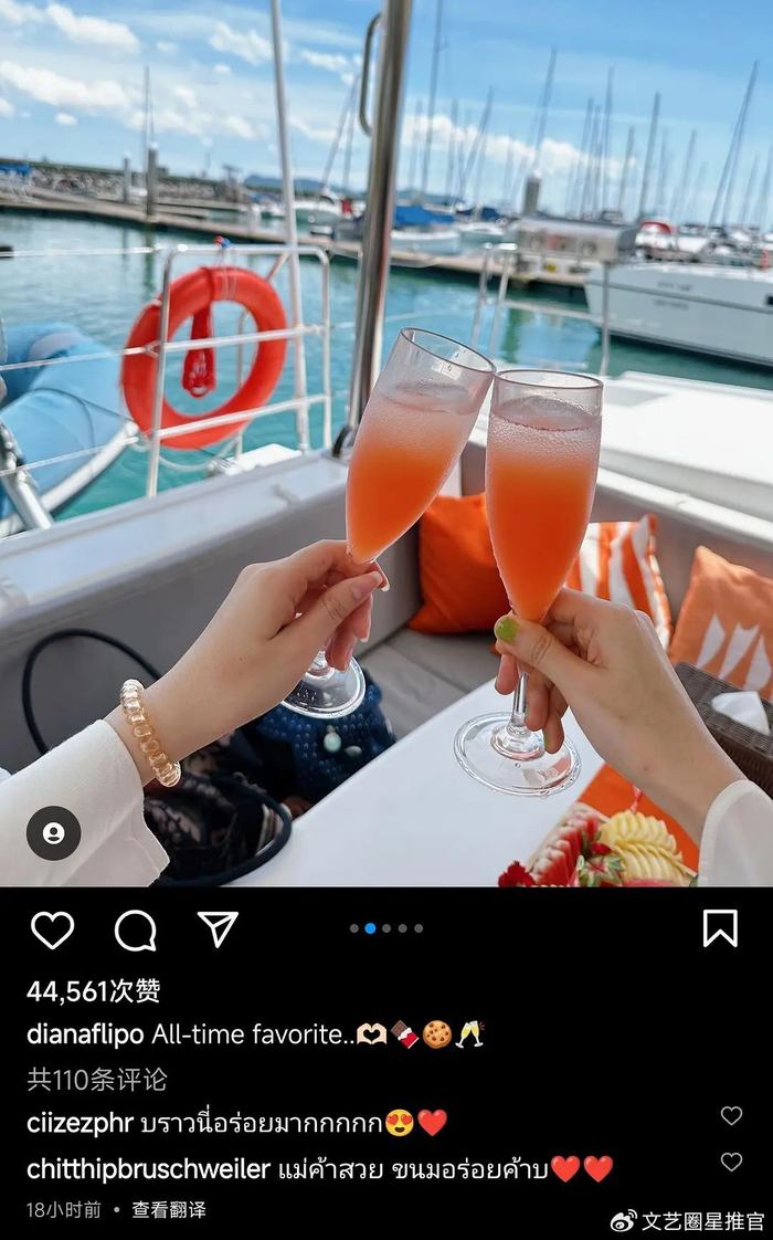 lisa晒游艇照炫富被扒是网红好友接了推广她拖上大姨们去蹭游