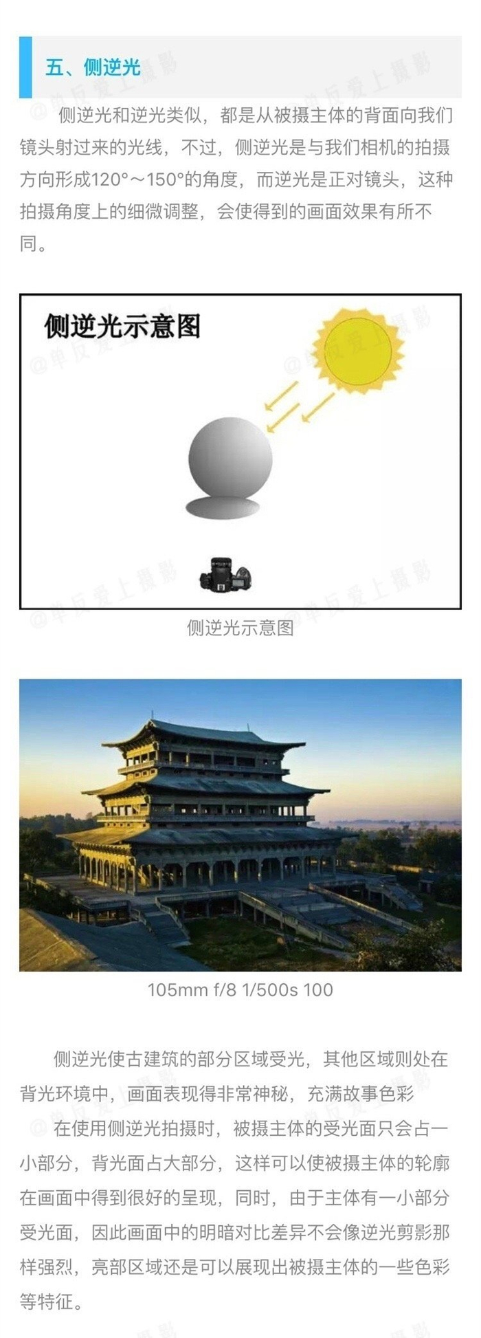 摄影总是说的顺光、逆光、侧光等光位在摄影中如何应用