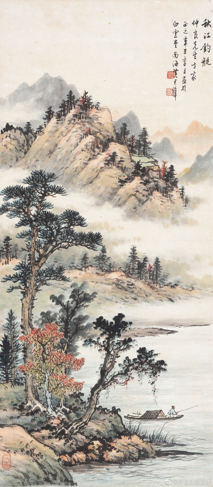 画家黄君璧山水画