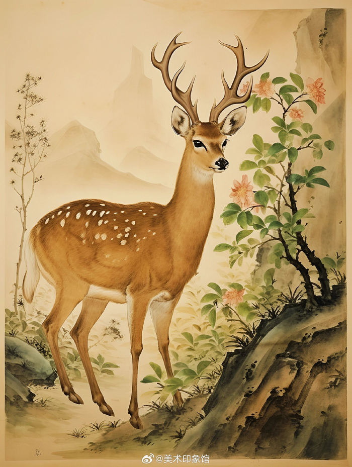 遇见灵鹿福鹿双全吉祥兮