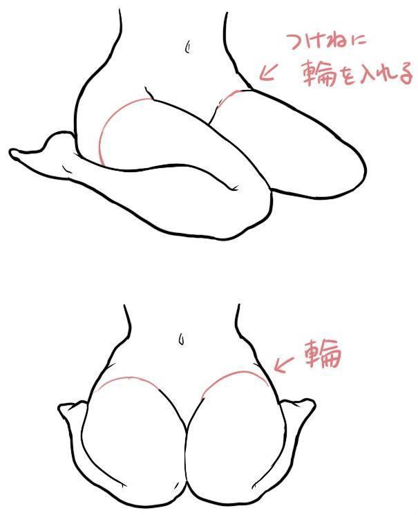 女性坐姿画法图片