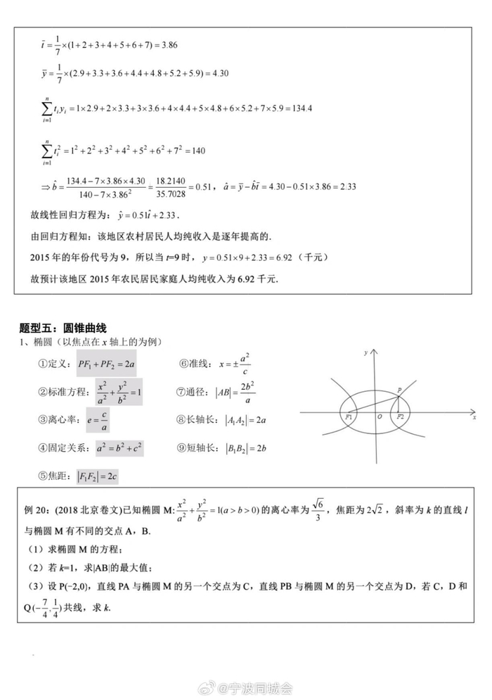 高考数学解答题常考公式及答题模板(二)