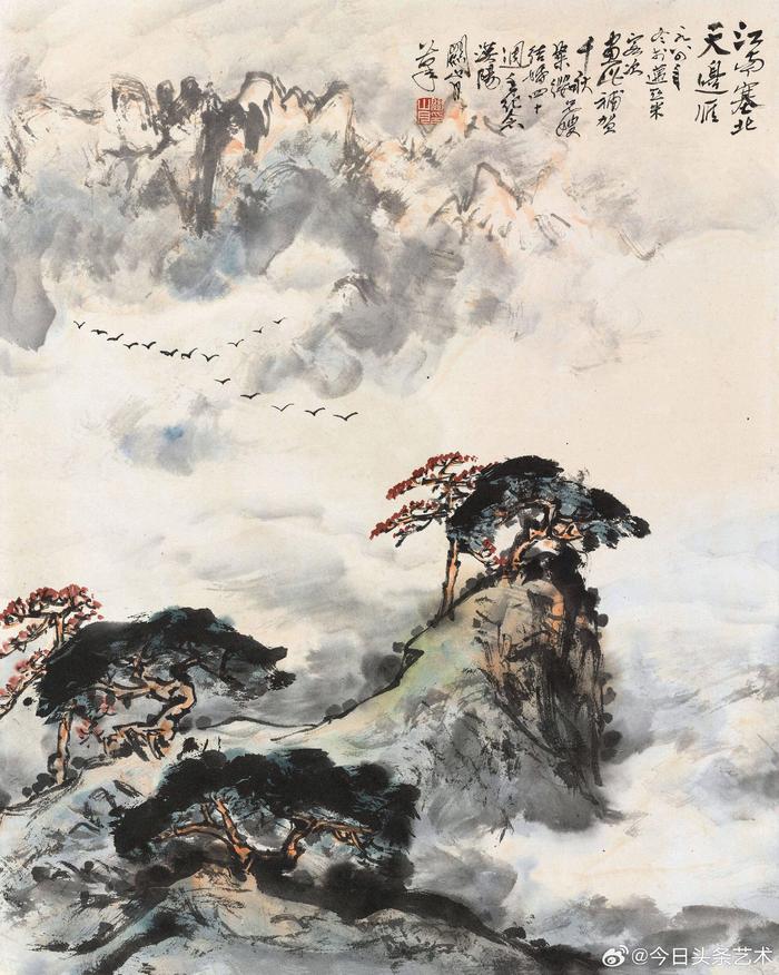 关山月山水画作品大图图片