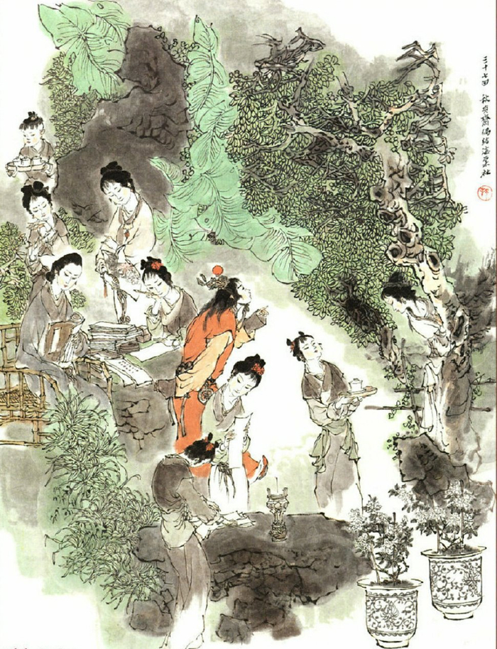 国画大师笔下的《红楼梦》，千古一梦入画中