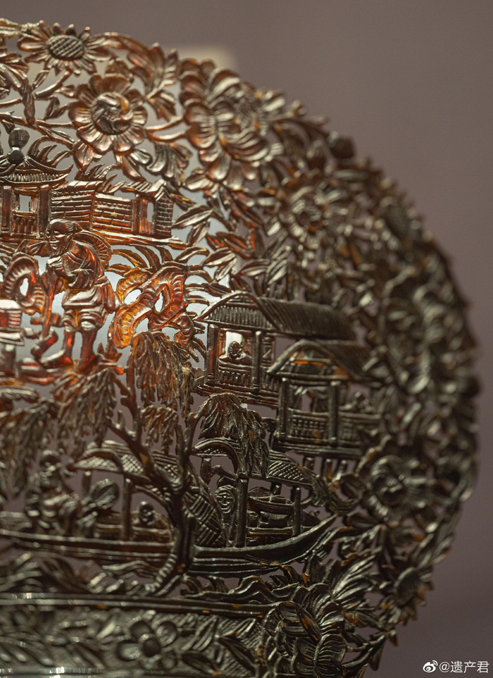 玳瑁雕诗文插屏 玳瑁雕诗文插屏