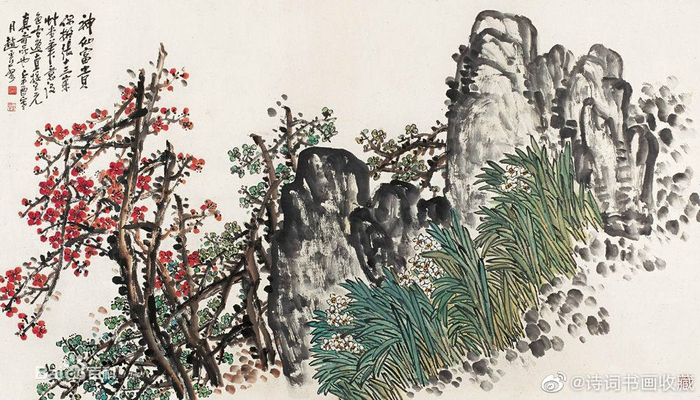 赵云壑花鸟作品欣赏|吴昌硕|赵云|草堂