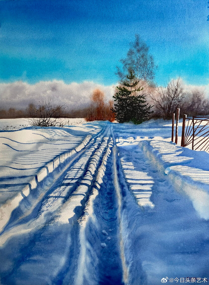 俄罗斯画家杜博沃伊·伊戈尔水彩画