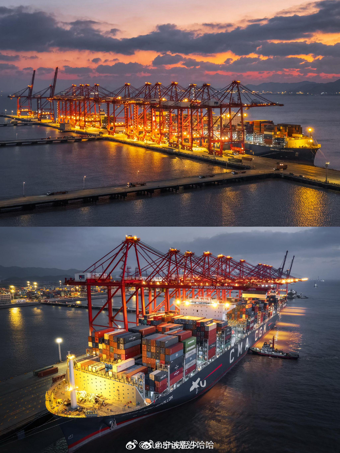 网友xuhaha是许哈哈投稿宁波梅山港太壮观了