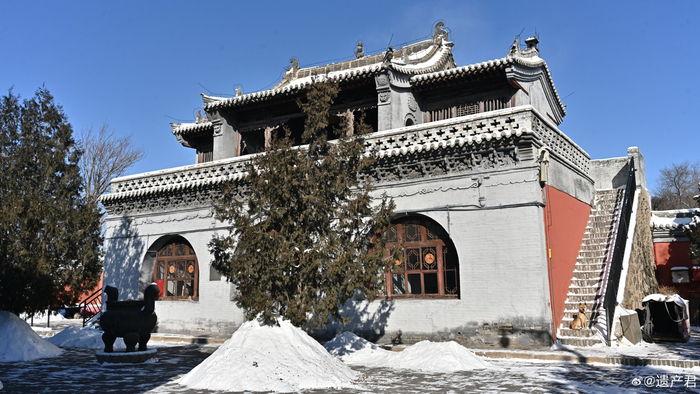 雪后的大同观音堂,将近零下20度,一个人包场