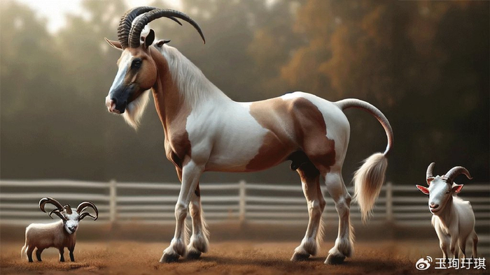 山海经异兽峳峳兽像马有四角音如狗吠