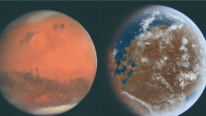火星地球化的第一步,是融化火星两极的冰盖