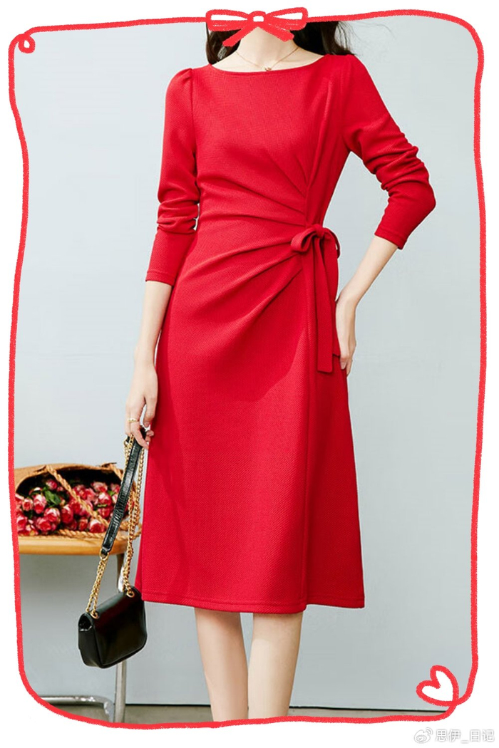 春季流行气质穿搭,这条红色连衣裙高级又时尚,让你惊艳十足|气质|红色