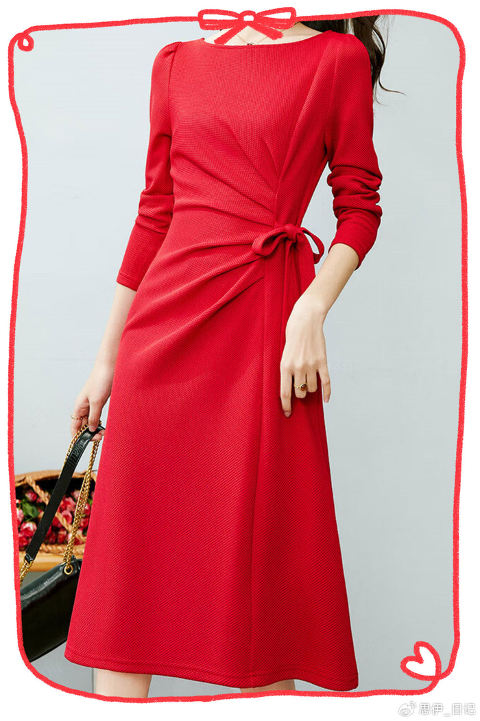 这条红色连衣裙高级又时尚,让你惊艳十足|气质|红色|裙子_新浪新闻