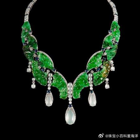 香港珠宝商dawn的珠宝作品用欧美风格镶嵌的翡翠是亮点