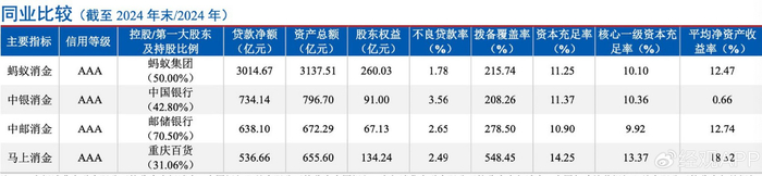 来源：重庆蚂蚁消费金融有限公司2025年第一期金融债券信用评级报告及跟踪评级安排