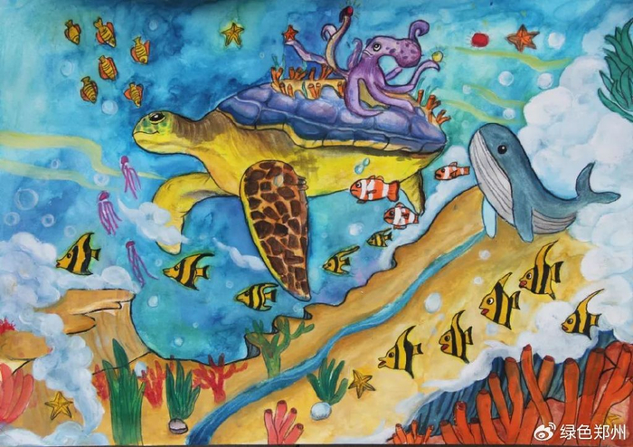 郭晶晶作品:《多彩的生物世界》学校:郑州中原一中实验学校小学部作者