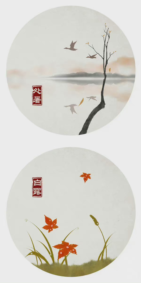 在古风插画里遇见中国的二十四节气之美图插画师石家小鬼