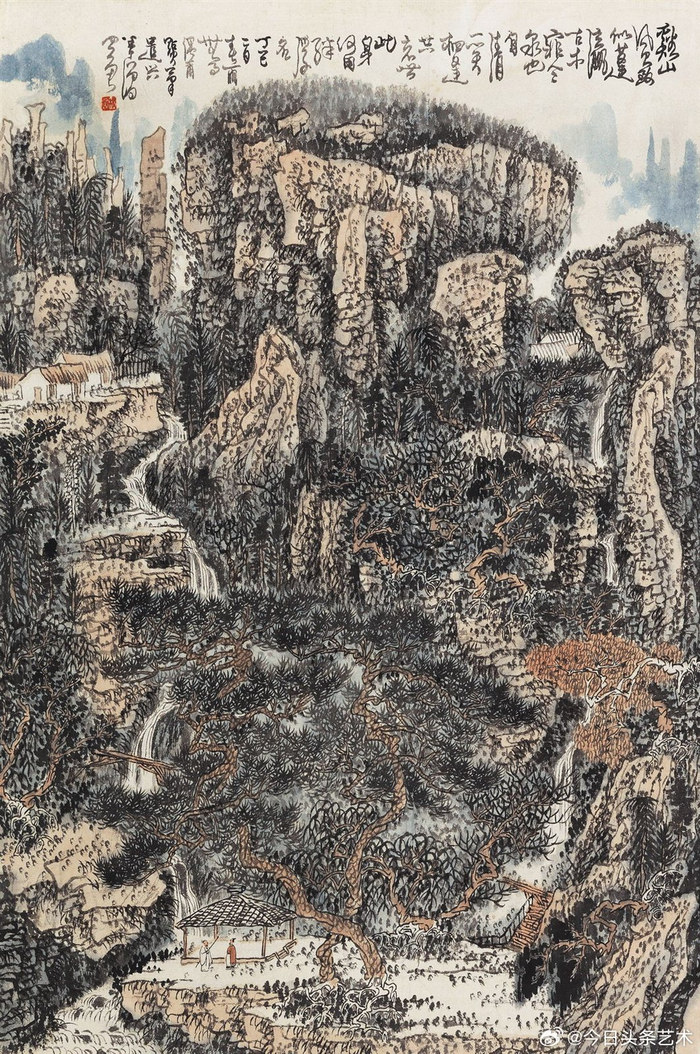 画家黄秋园山水画