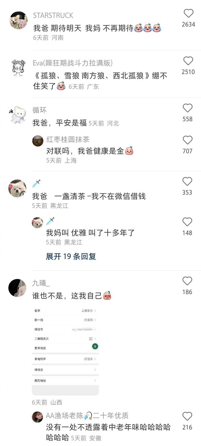 总结了一下微信列表里中年男人们的昵称