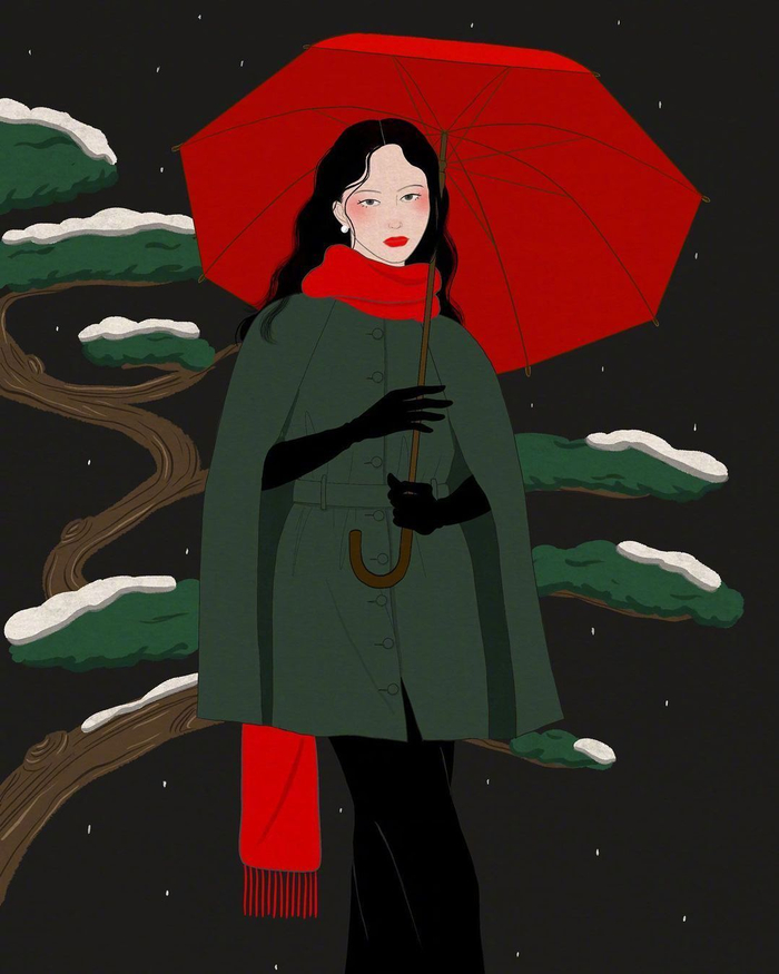 via:ins urie_illustration_ 67分享一组关于人物的插画,画风很好看