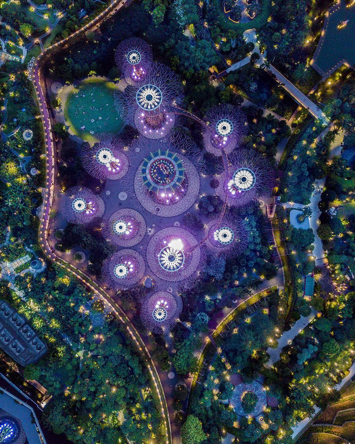 坐落在新加坡中心海湾的滨海湾花园(Gardens by the Bay)于2012年对