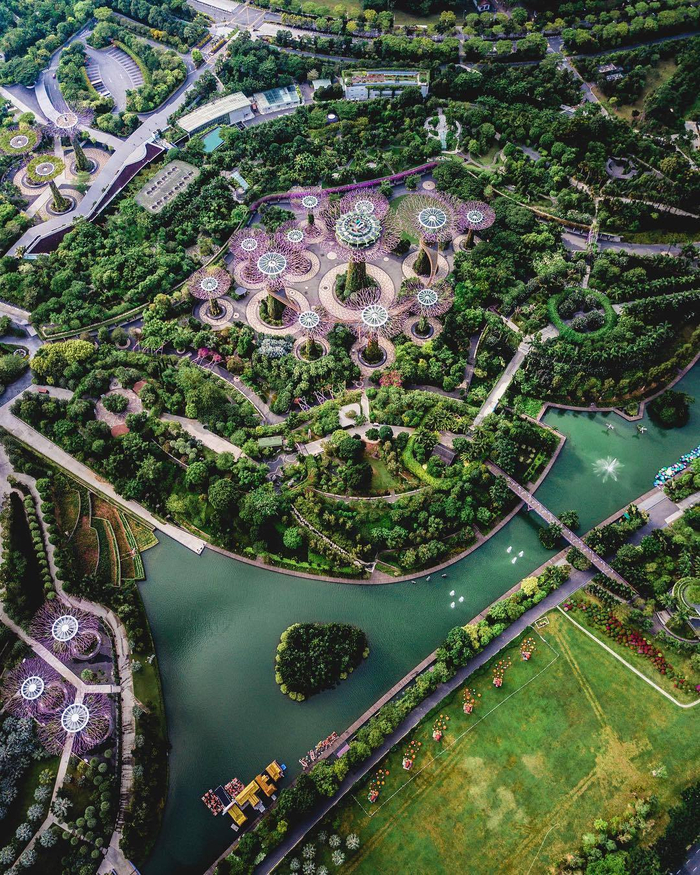 坐落在新加坡中心海湾的滨海湾花园(Gardens by the Bay)于2012年对