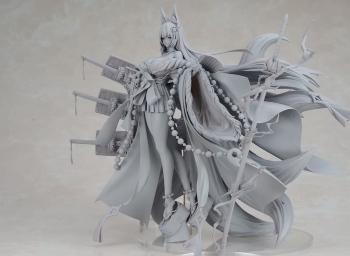 wing制作,碧蓝航线「武藏」手办原型公开!