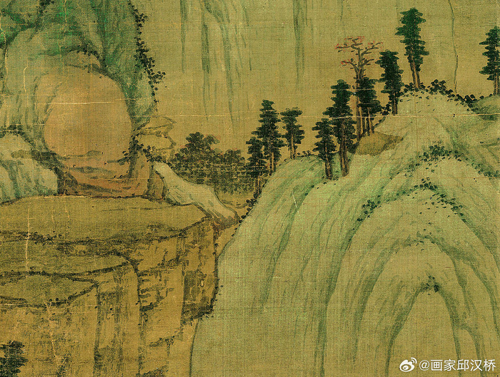 明代沈周《青绿山水》