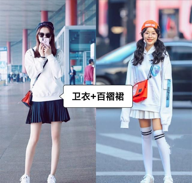 百褶裙|卫衣|穿搭_新浪新闻