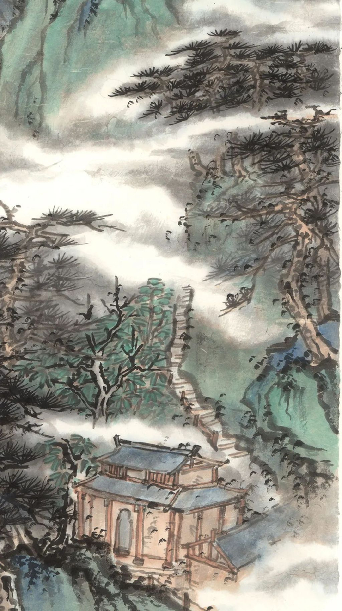 南山峰高一一石峰山水作品欣赏