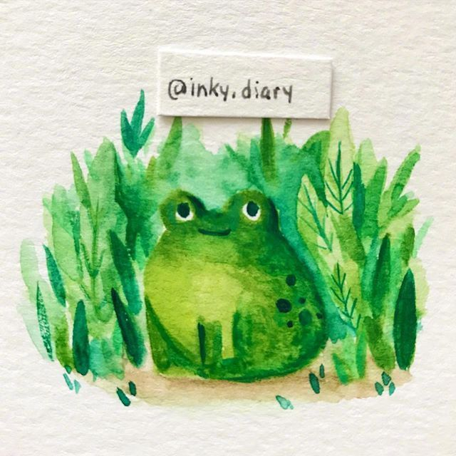 水彩动物插画设计,具有一种轻盈和透气的视觉效果! by:inky.diary