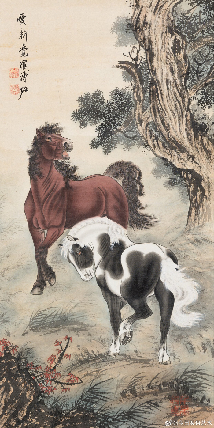 画家溥佐笔下的马