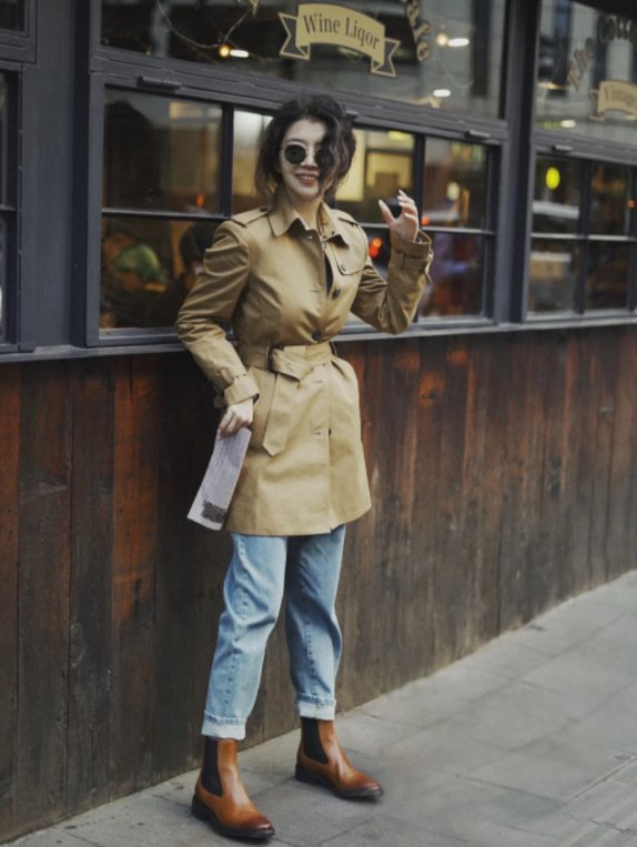 今年流行的薄风衣越短越时髦