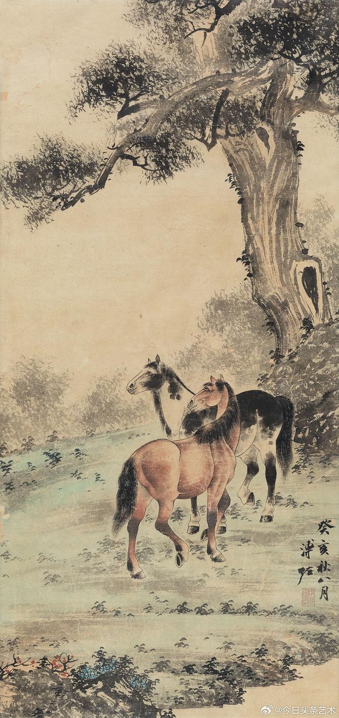 画家溥佐笔下的马