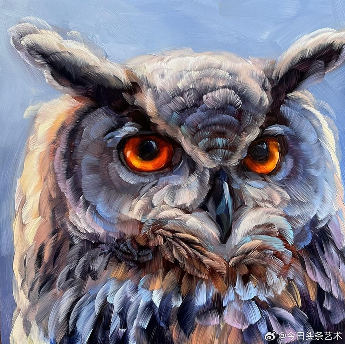 画家霍莉·斯托利笔下的猫头鹰