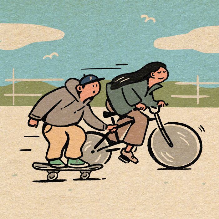 轻松惬意插画pkpkppk