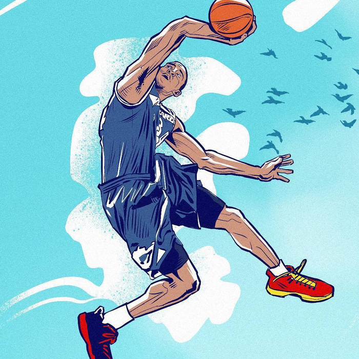 漫画版nba扣篮大赛经典瞬间这组图太酷了