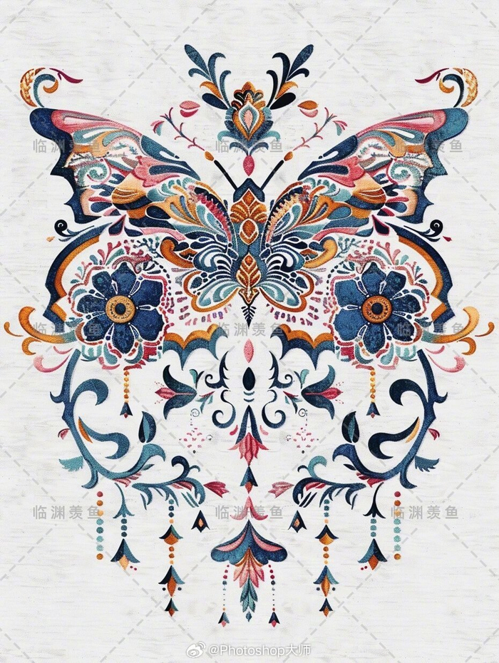 中国传统蝴蝶纹样《敦煌梦蝶》