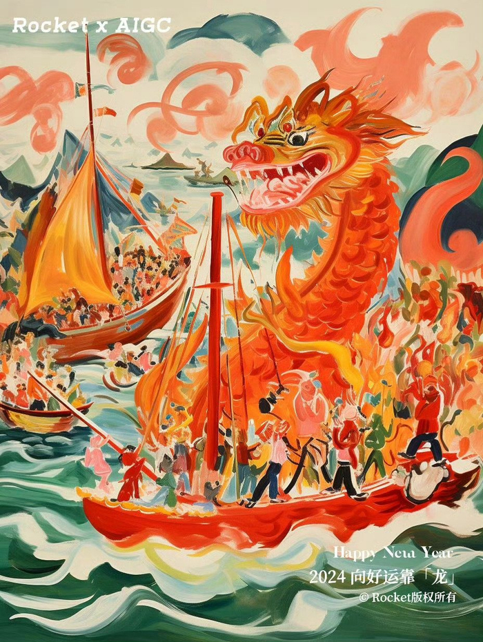 以龙为主题的插画设计作品欣赏 :raoul dufy