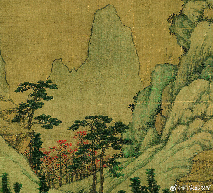 明代沈周《青绿山水》