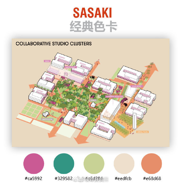 sasaki景观设计图纸的经典配色