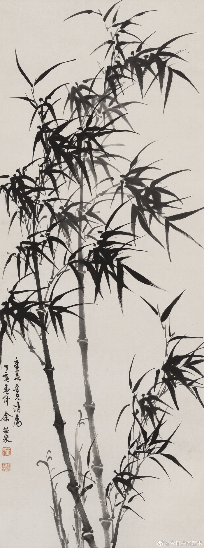 画家余绍宋笔下的竹子