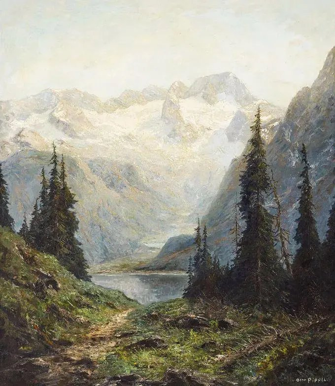 德国印象派画家otto eduard pippel风景油画欣赏