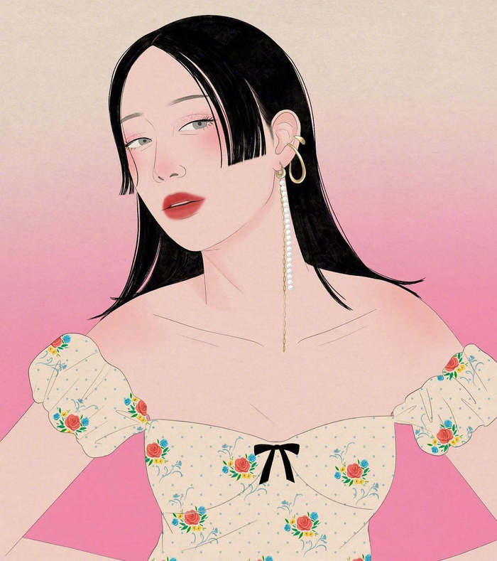 分享一组关于人物的插画画风很好看