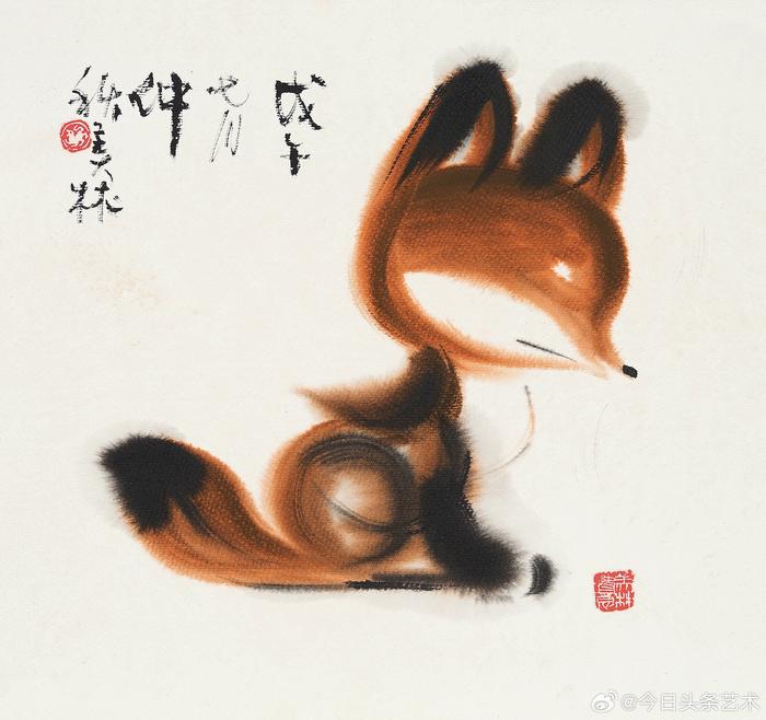 韩美林笔下的狐狸