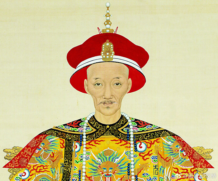 清代郎世宁《道光帝朝服像》