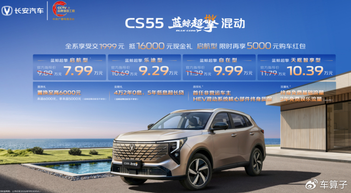 打破混动溢价壁垒,长安CS55蓝鲸超擎混动上市|SUV|新车|车型|痛点|场景_新浪新闻